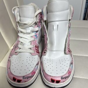 Taylor Swift Inspired The Eras Tour high top Sneakers Size 40/ No laces